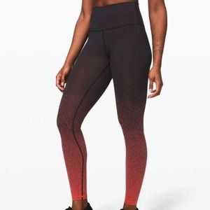 Lululemon Wunder Under Train - Black Ombre Speckle leggings